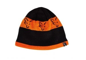 Čiapka Čierna oranžová Beanie